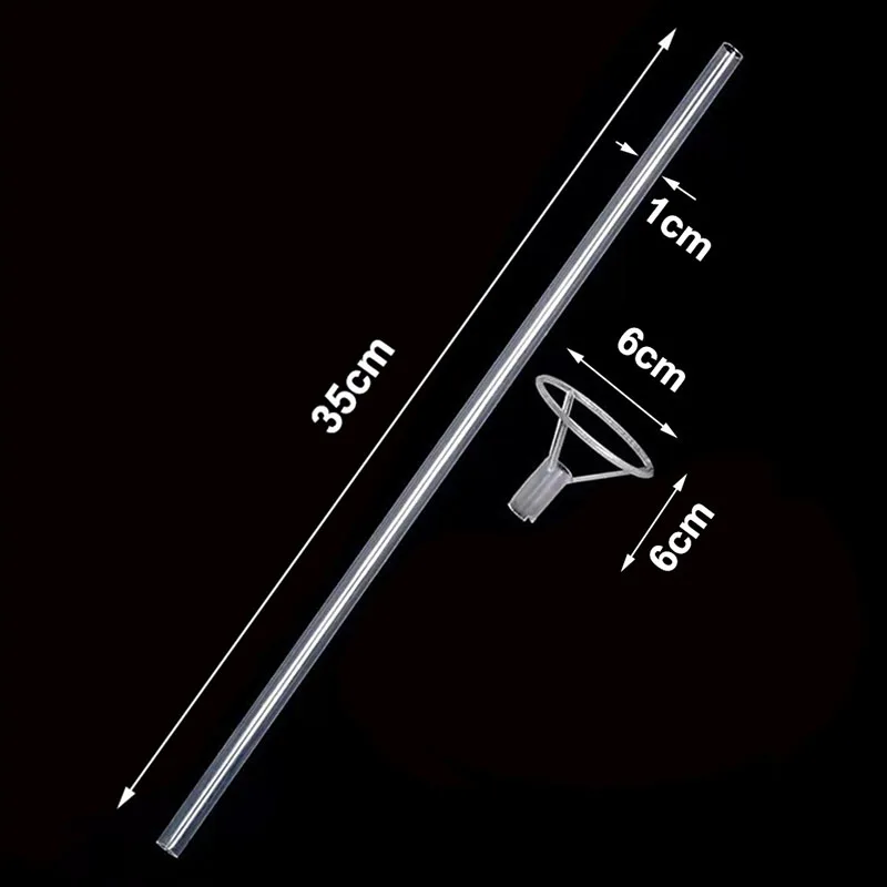 5set 16inch/27inch Bobo Balloon Sticks with Cups Transparent Balloon Sticks Long Clear Balloon Holder for LED Bubble Balloons
