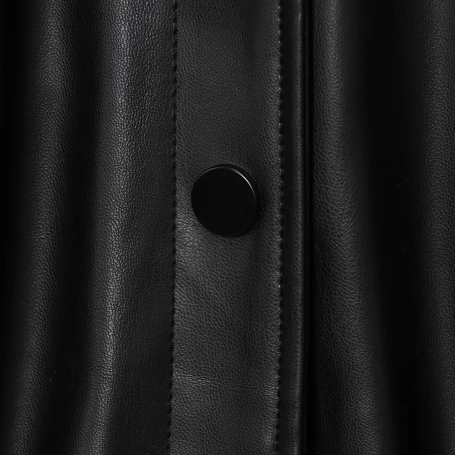 معطف Jaet ذو ياقة عالية من الجلد الصناعي من Faionable معطف JNLEAOG للسيدات لخريف جديد ملابس خارجية من ألياف البوليستر