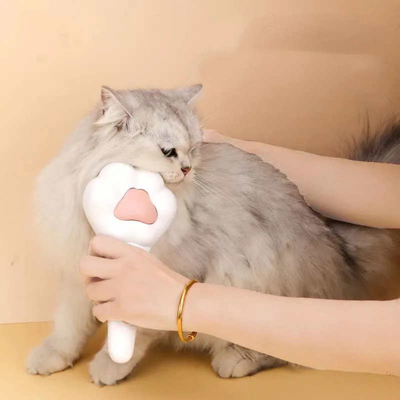 Cat Paw Design Pet Grooming Brush Soft Needle Massage Comb Self-clean Hair Remover for Cats Dogs Household Pet Tool view 2
