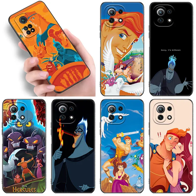 Disney Hercules Black Case For Xiaomi Mi POCO C40 X4 X3 NFC GT F3 M3 M4 12 11 Lite NE 11i 11T Pro 5G 12S 12X F1 Coque Funda