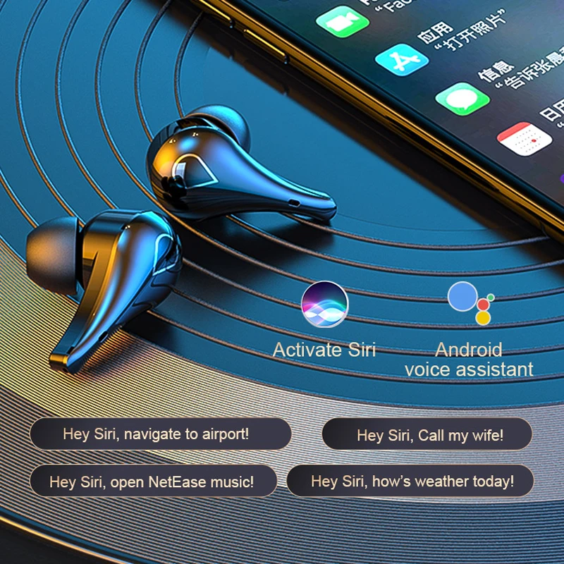 TWS Wireless Earbuds Headphone Earphone Bluetooth Headset For Ear Phone Buds Gamer Blutooth Gaming Handfree Bloothooth Handsfree