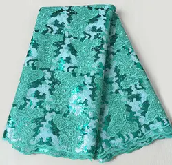 Unique wine African french lace fabric tulle sewing fabric with allover sequins high quality
