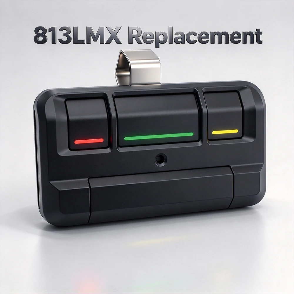 813LMX Open Close Stop Garage Door Remote for 813LM 333LM 33LM Security+ 2.0 315 MHz 390 MHz DIP Switch Systems