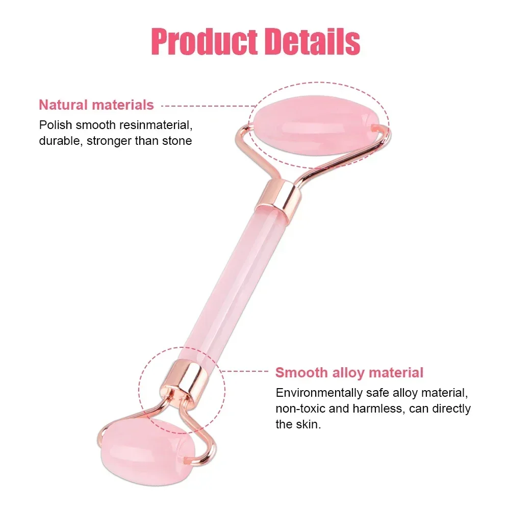 Resin Wax Gua Sha Roller Massager Rose Scraping Facial Skin Beauty Resin Guasha Board for Body Scraping Face Massage Tool Set