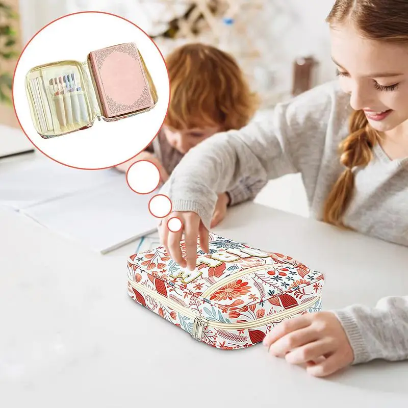 Чехол для Библии, переноска для Библии, сумка для хранения с цветочным принтом, большая сумка-тоут на молнии, органайзер для хранения, защитный карман, эстетический для