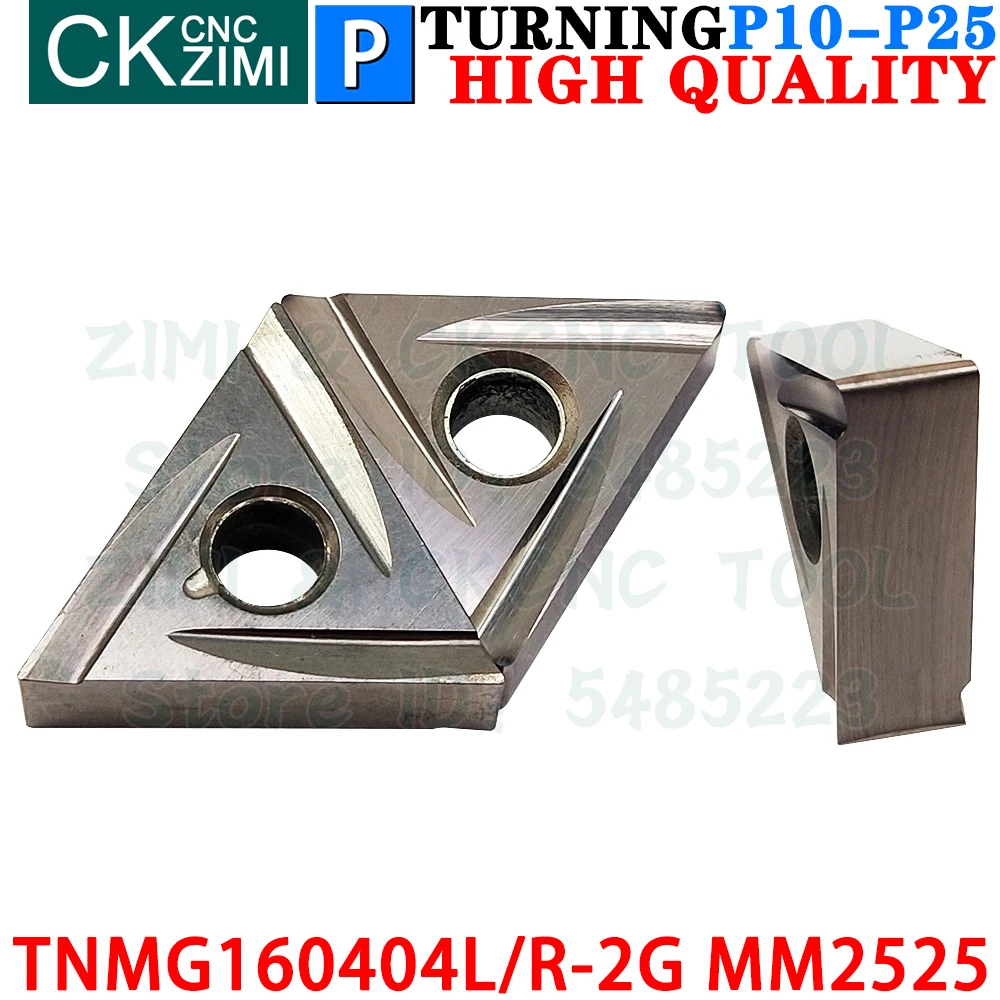 TNMG160404L-2G MM2525 TNMG160404R-2G MM2525 إدراج كربيد الشق   يُدرج تحول إدراجات أدوات TNMG 1604 R / L 2G TNMG160404 مخرطة معدنية CNC أدوات القطع