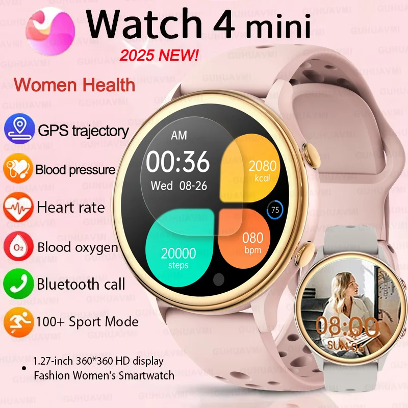 

2024 New For Xiaomi Smart Watch Women AMOLED Heart rate Blood Pressure GPS Sport Fitness Waterproof Bluetooth Call Smartwatches