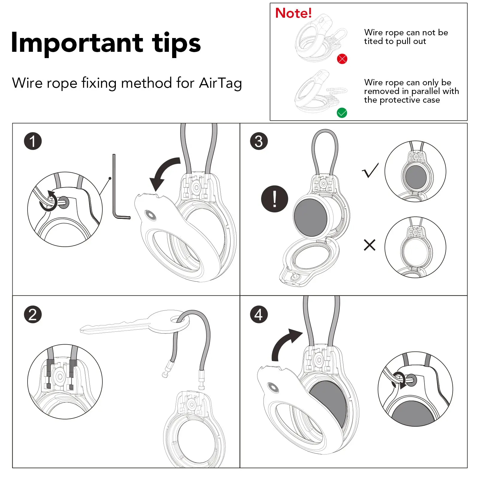 ケーブル付きの安全なGPSトラッカー,アップルのエアタグ,紛失防止デバイス,キー,ペット,バッグ,プロテクター,ケースアクセサリー