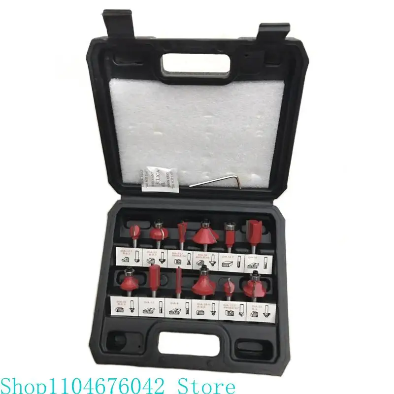 5asd 1/4 bộ định tuyến Shank Bit Set 12x Máy cắt cắt máy cắt để cải thiện nhà