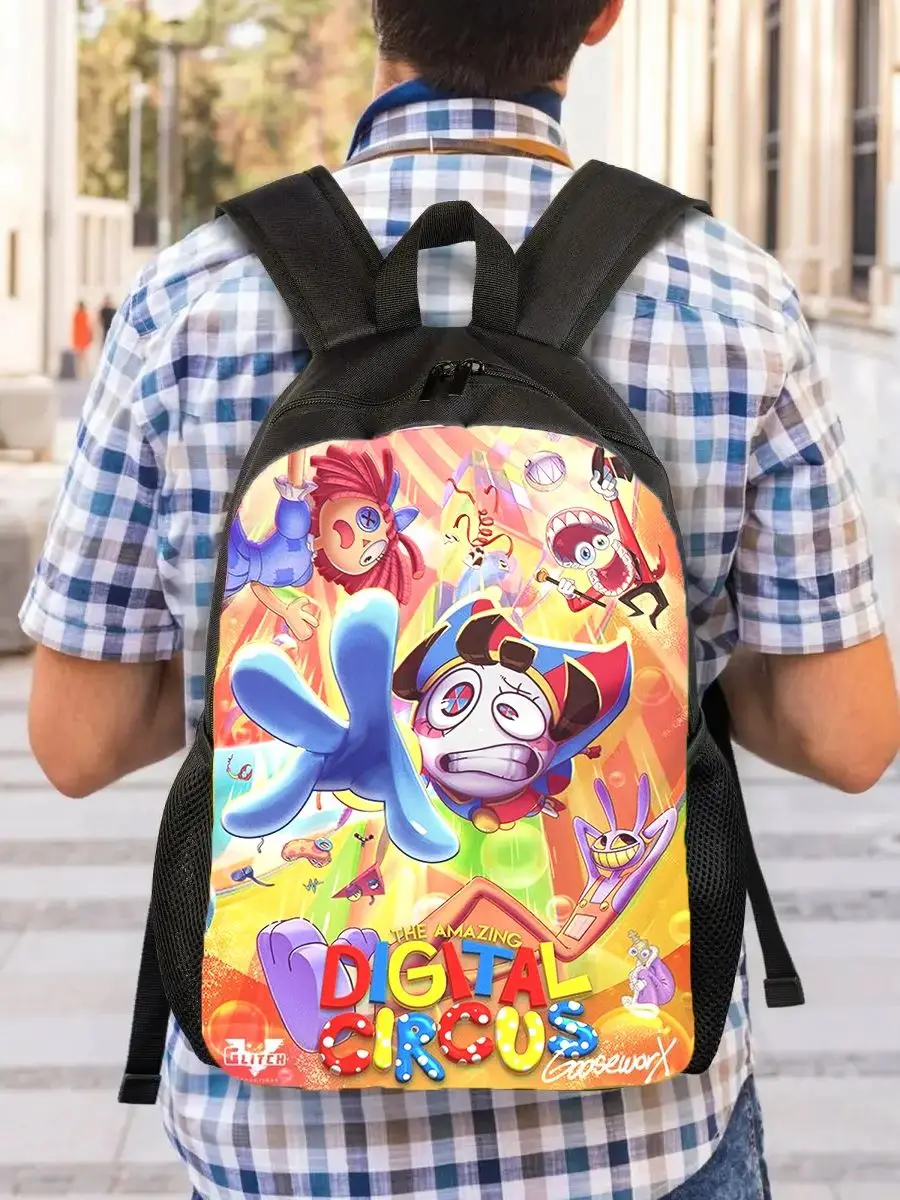 Amazing Digital Circus Children Backpack  Cartoon Anime Game School Bag for Boy Girls  Durable and Softback for Books Bag