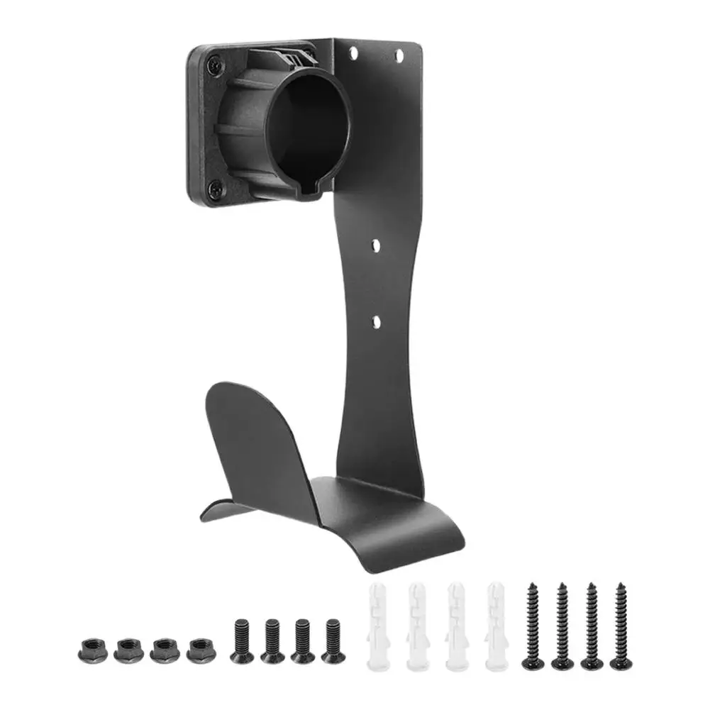 Charger Holder Wall Mount Stainless Steel Electric Charging Duty Connector Dock U-Hook Cord Organizer Vehicle Cable With Ba V5F3