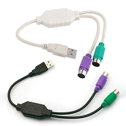1PC USB Male To PS/2 PS2 Female Converter Cable Cord Converter Adapter Keyboard
