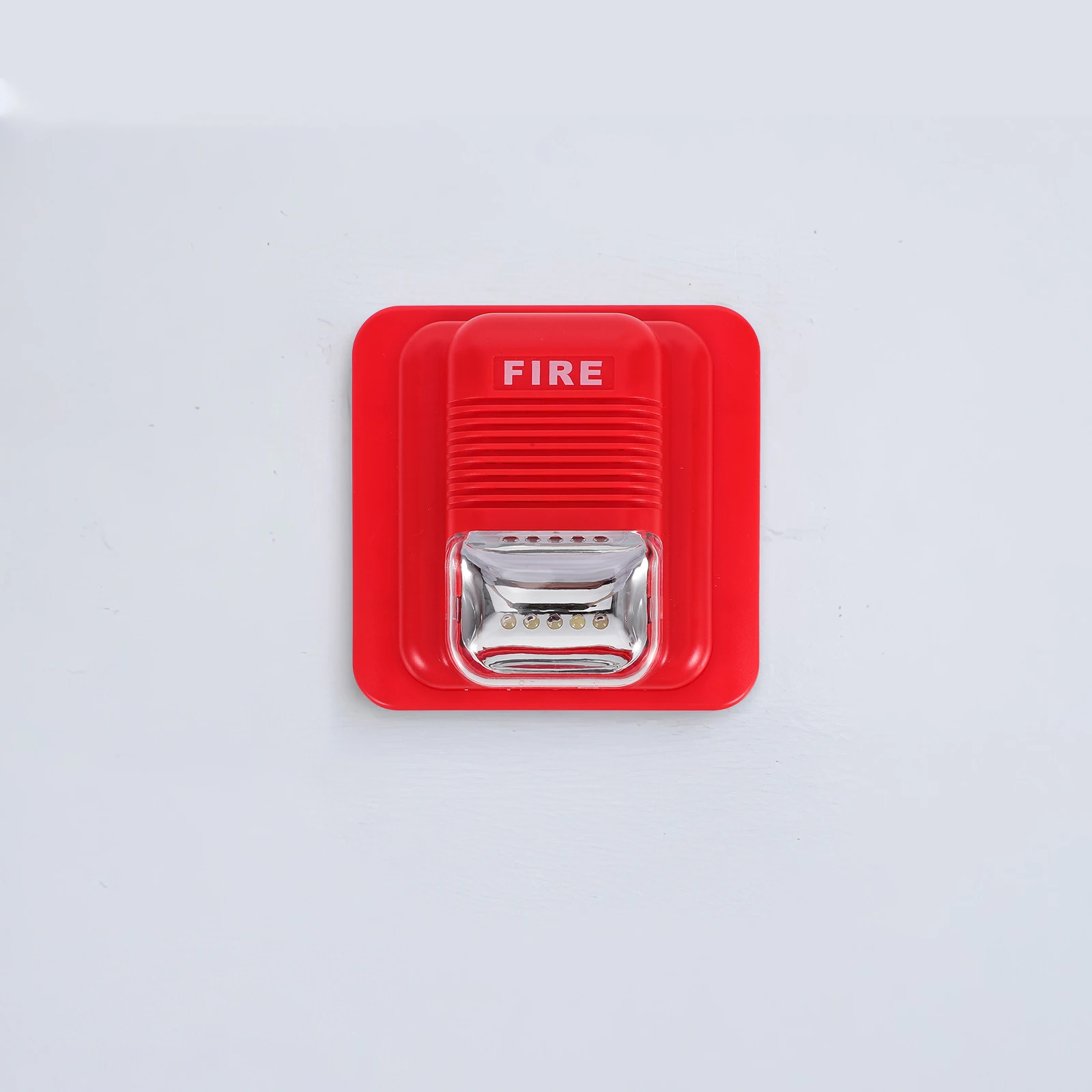 Sirena d'Allarme Antincendio con Suono Forte e Luce LED Lampeggiante, Compatta, Portatile, Resistente e Impermeabile per Esterni