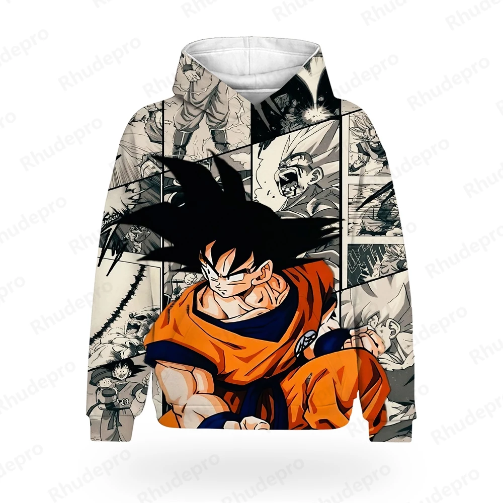 2024 Autumn Men New Dragon Ball Goku Brolli Vegeta All Over Print Cosplay Children Hoodie Unisex Top Oversized