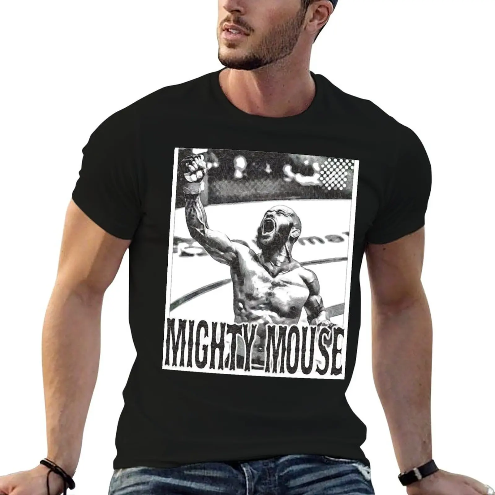 T-shirt MIGHTY MOUSE pour homme, pack de t-shirts blancs, t-shirt anime pour homme, t-shirt en coton