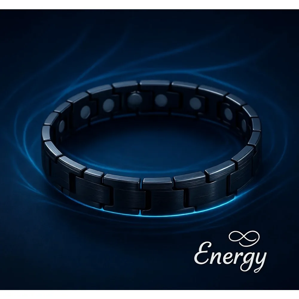 

Магнитный браслет из нержавеющей стали с ультрамощным магнитом, регулируемый, для энергетического баланса, подарок для мужчин и женщин