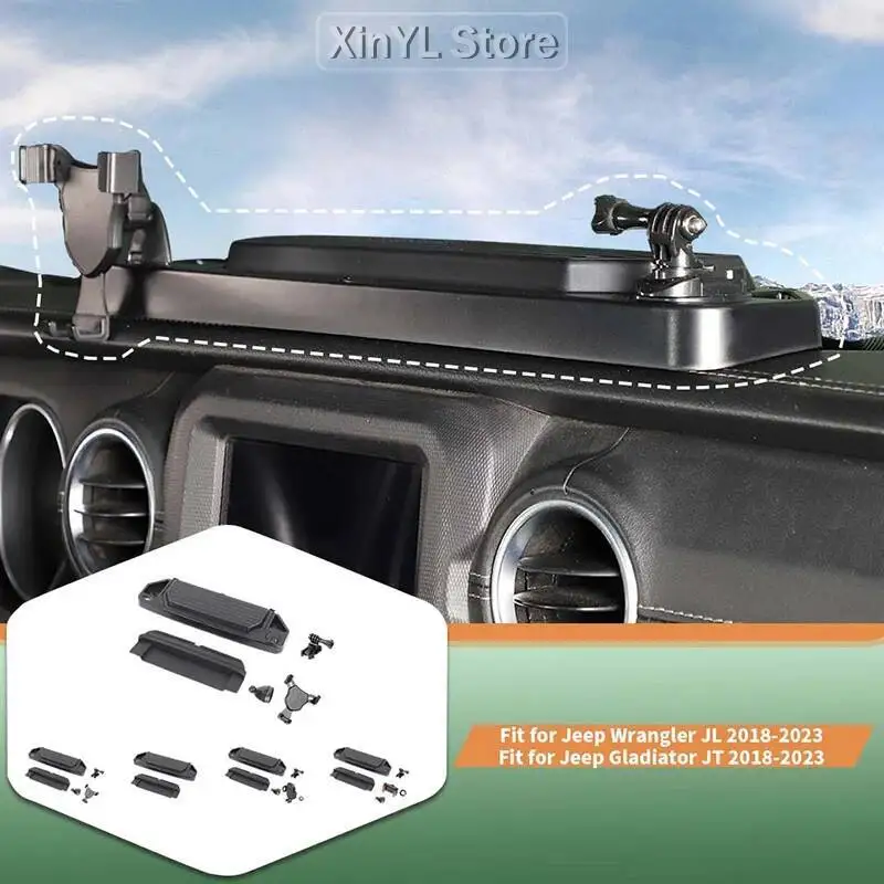 

Ящик для хранения на центральной консоли, органайзер, держатель для телефона для Jeep Wrangler JL для JT Gladiator 2018-2023, аксессуары для салона автомобиля