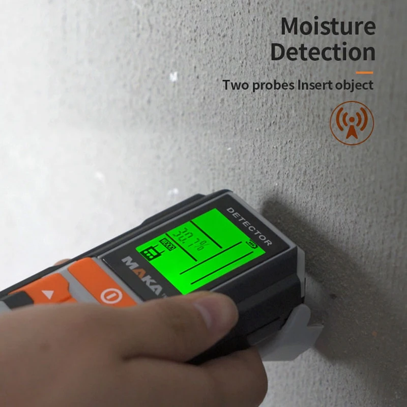 MAKA MKL-D05 다기능 벽 스캐너, 디지털 금속 목재 수분 감지기, AC 전압 케이블 와이어 파인더, 4 in 1