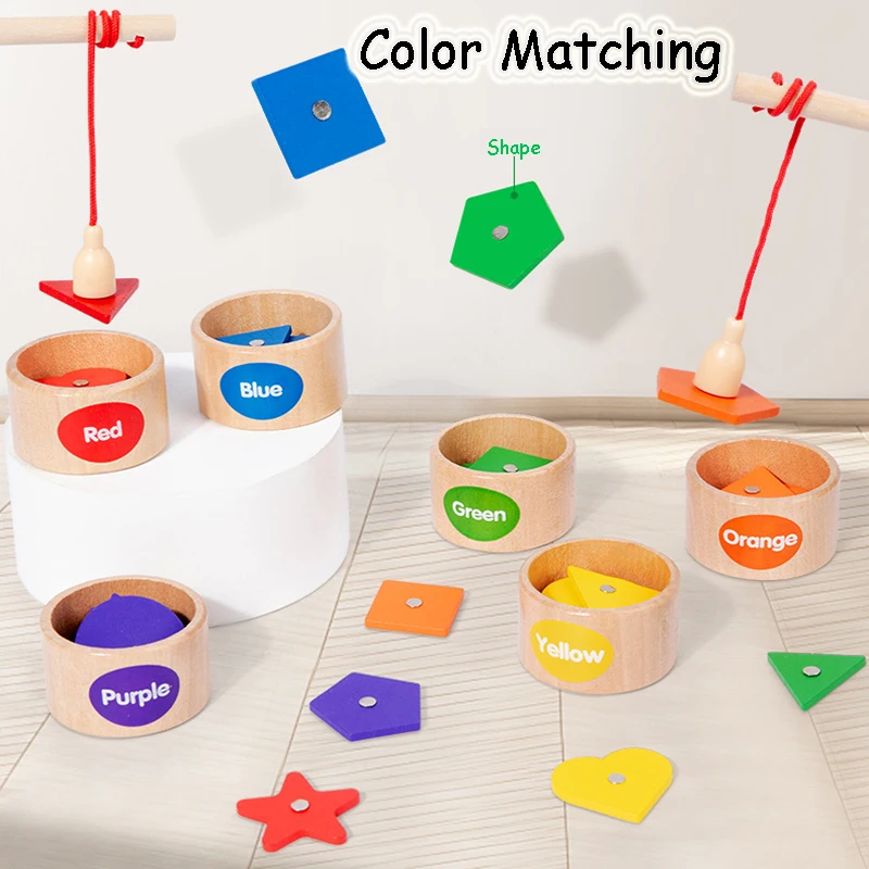 Magnetyczny kształt sortowania dopasowane kolory Montessori zabawka gra sensoryczna poznanie geometryczne drewniana płyta zabawki edukacyjne dla dzieci gry