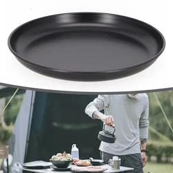 Camping Bone Disc Non-Stick Food Picnic Dish 304 Stainless Steel Cooking Plate Outdoor Tableware Cookware Supplies