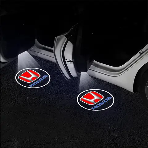 Bezprzewodowy projektor powitalny HD na drzwi samochodu, lampa indukcyjna do Honda Jazz Fit Avancier Crv Accord VTEC City Prelude Mugen Power