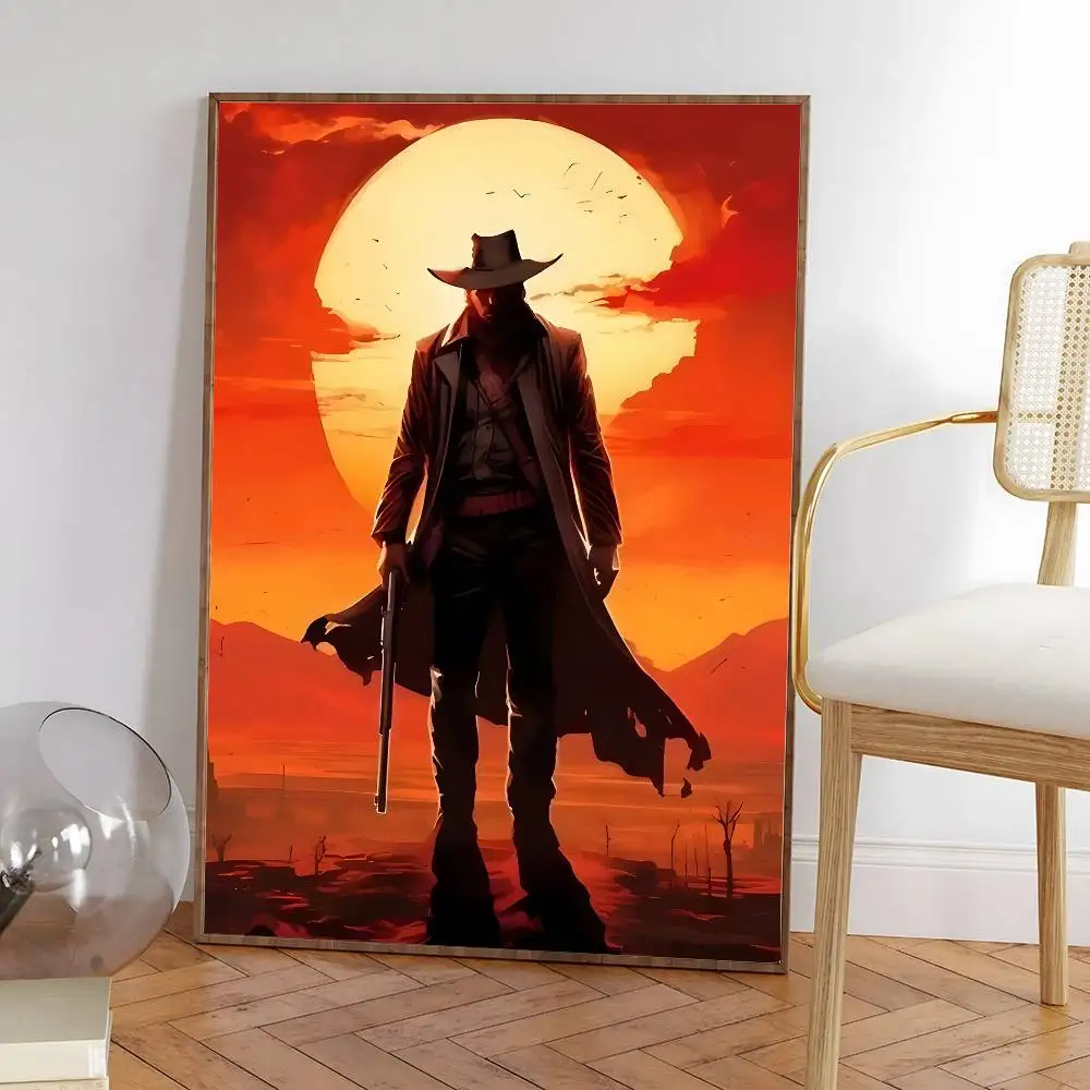 ملصق فيلم البوب Red D-Dead Redemption2 ملصق ورقي لاصق مقاوم للماء لديكور غرفة القهوة والبار