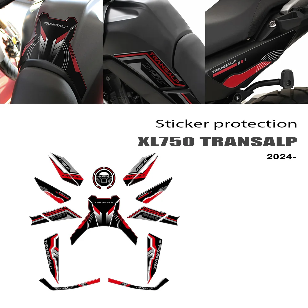 

3D Gel Stickers for Transalp XL750 2023 Accessories Motorcycle Tank Pad Protection XL750L Transalp 2024