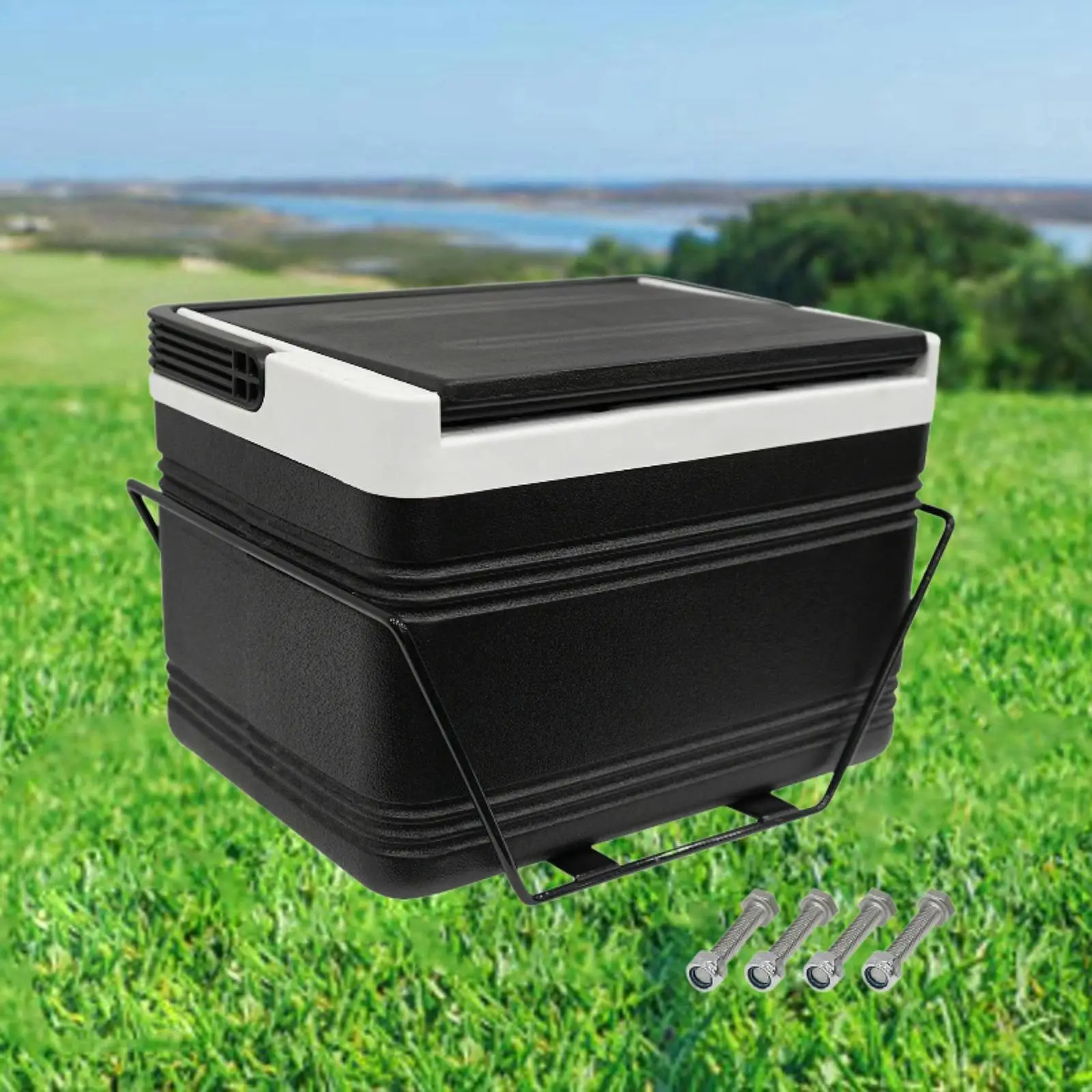 

Insulated Golf Cart Cooler with Bracket Large Capacity 30.5x20x21cm Portable