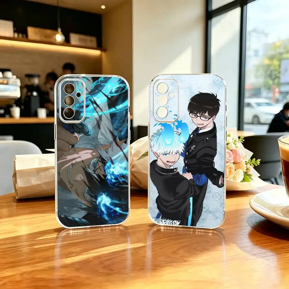 Son of Satan Blue Fire E-Exorcist  Basic Phone Case For Samsung A71, A70, A52, A51, A40, A30, A20 Transparent Cover
