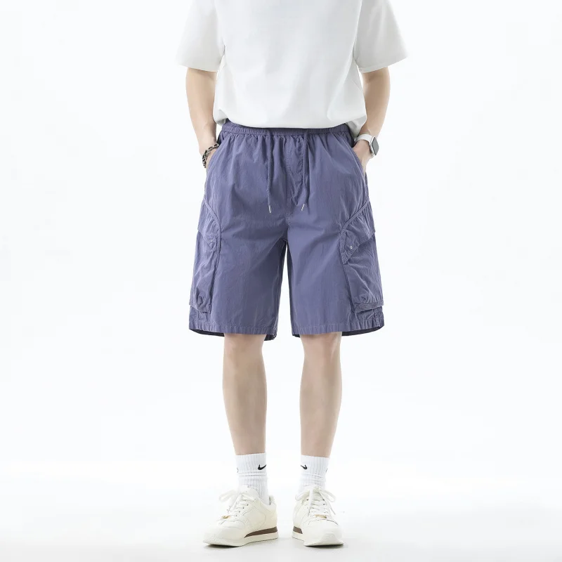 

Summer 2026 Men's Fashionable Trendy Work Shorts Japanese Casual Style Loose Outdoor Straight Leg Comfortable Fit Shorts