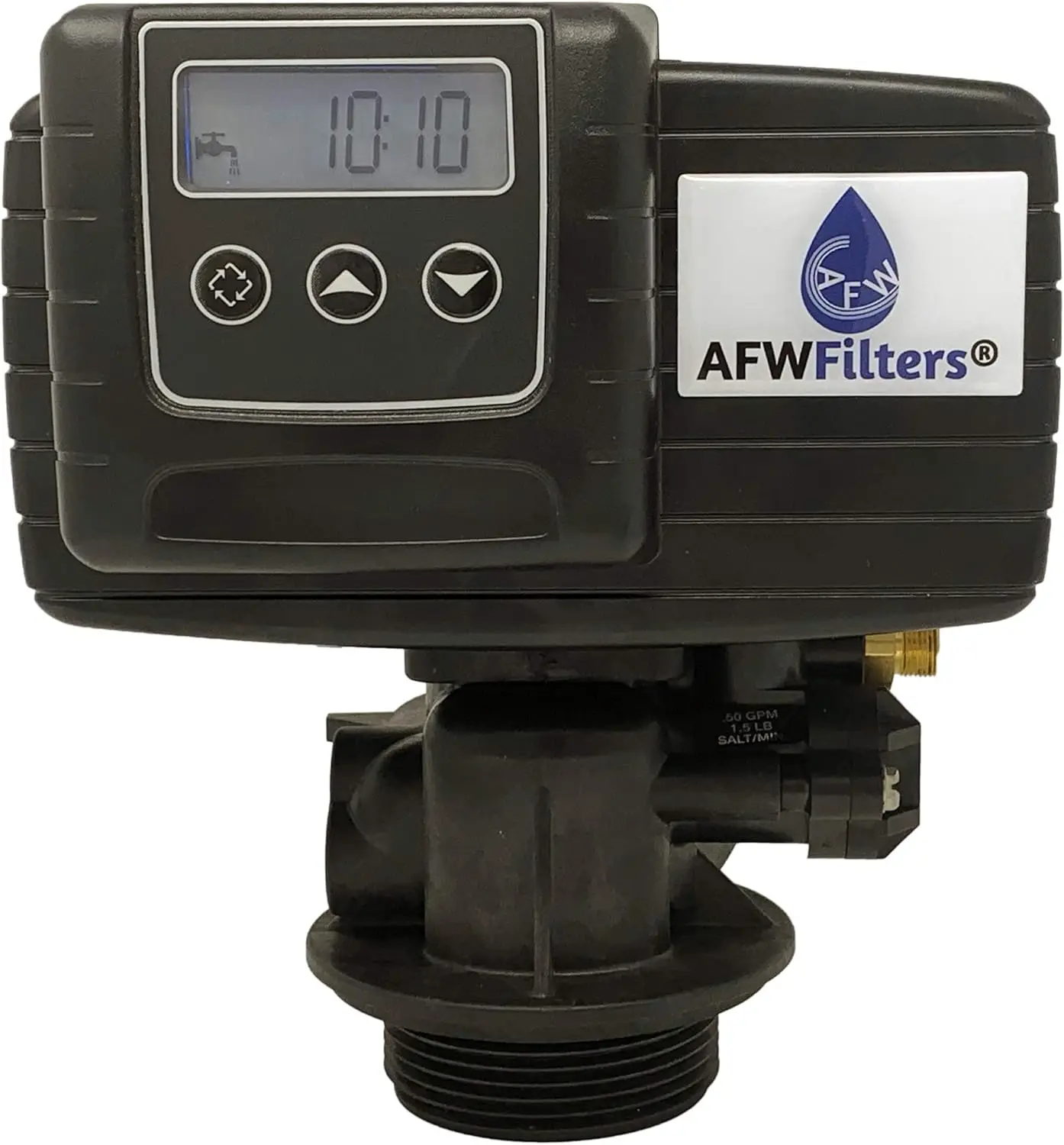 Loaded tank Metered water softener control, 48,000 grain capacity with by-pass valve