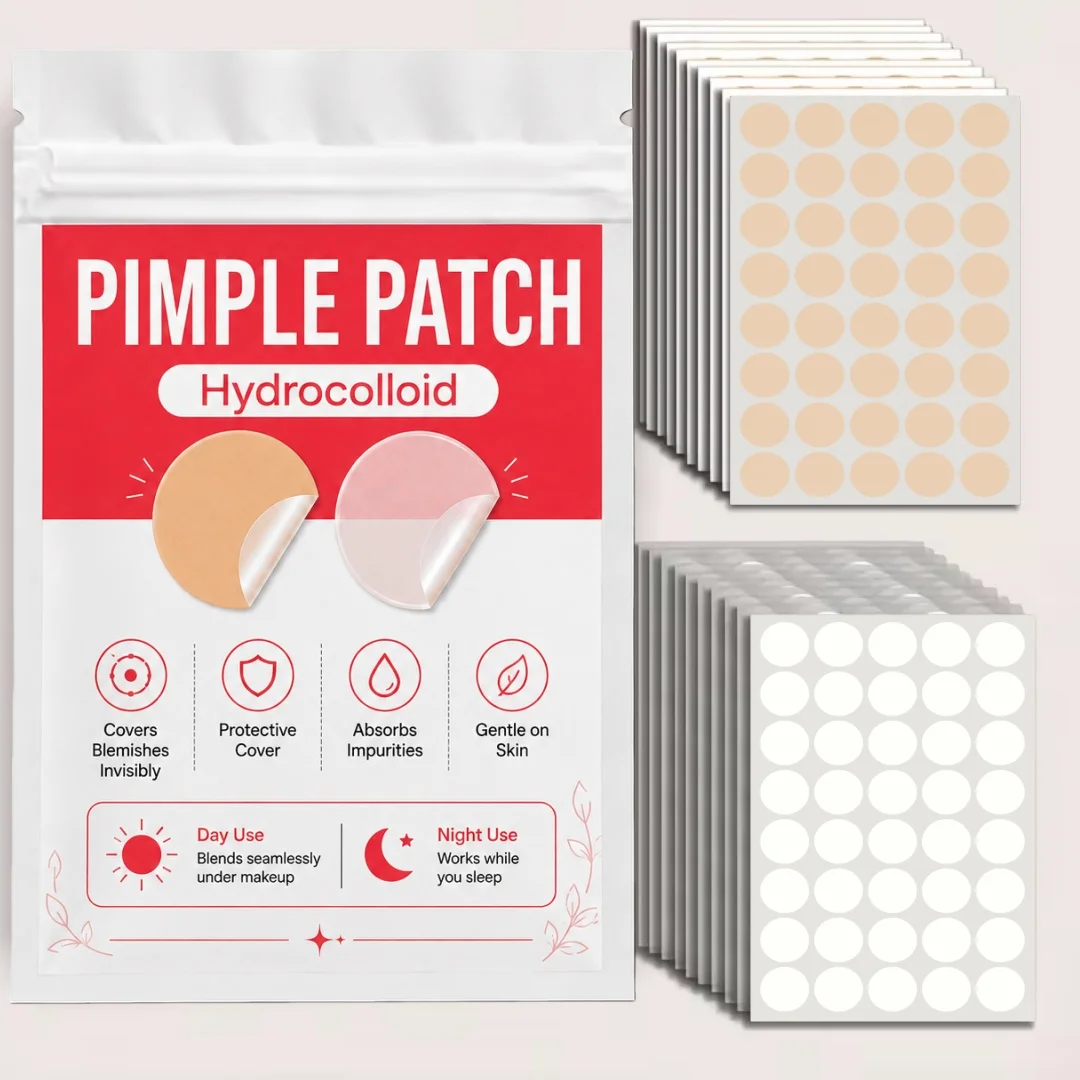 400/800Pcs Nude & Clear Hydrocolloid Face Patches, Small Size Invisible Blemish Cover Stickers, Waterproof, Day & Night Use
