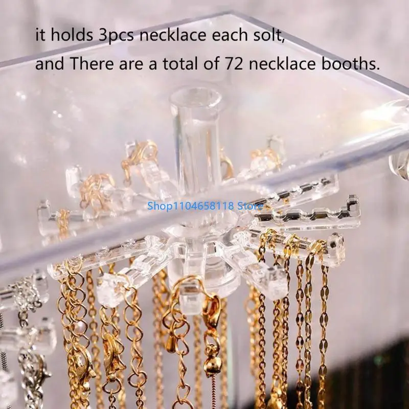 Jewelry Display Stand Rotating Necklace Bracelet Holder Show Bracket