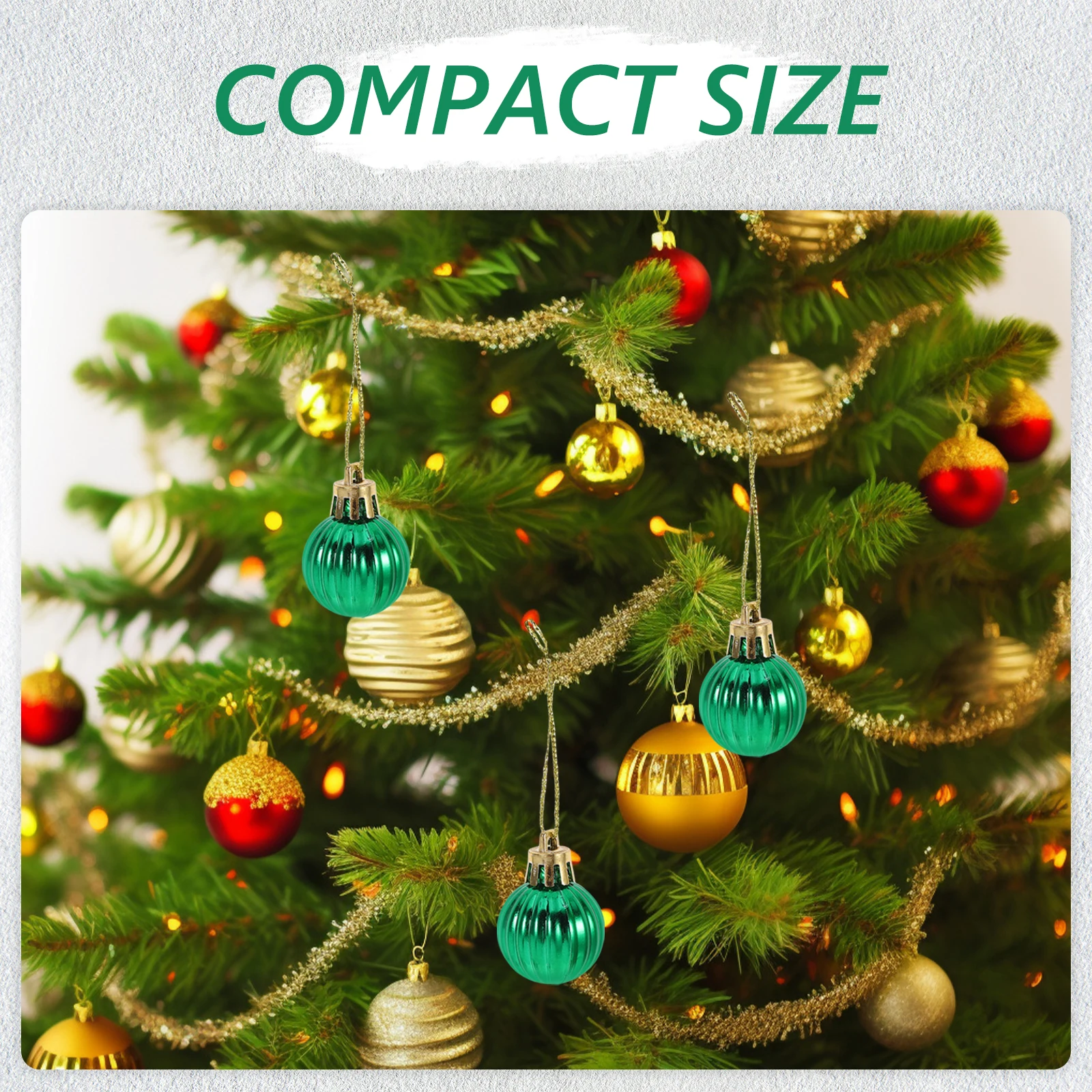 

12 Pcs Christmas Ball Pendant Mini Large Xmas Clear Ornaments for Tree Small Hanging