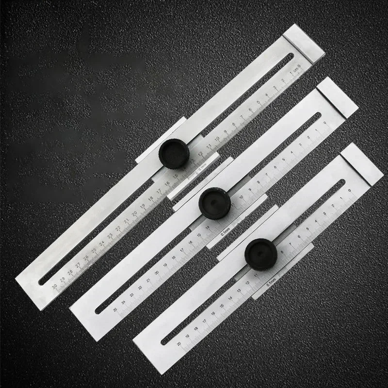 2025 Ruler Marking Gauge Woodworking Marking Ruler Carbon Steel Measuring Tool Straight Multiple Specifications Optional One