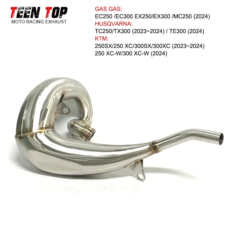 For Husqvarna TC250 TX300 TE300 Offroad Bike Exhaust Pipe Stainless Steel 2023 2024 TE300 Exhaust Header Connect Original Tube