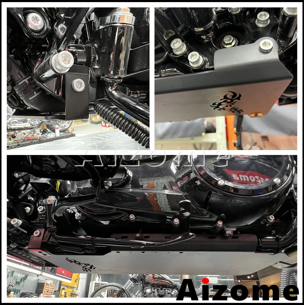 ل هارلي الطريق الملك شارع الطريق إلكترا الإنزلاق CVO/SE 09-25 محرك دراجة نارية الهيكل حامي لوحة التزلج غطاء حماية البطن عموم