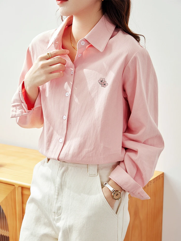 Shirt jacket women's top casual vest inner bottoming spring cartoon embroidered single-breasted cardigan fashionable  versatile