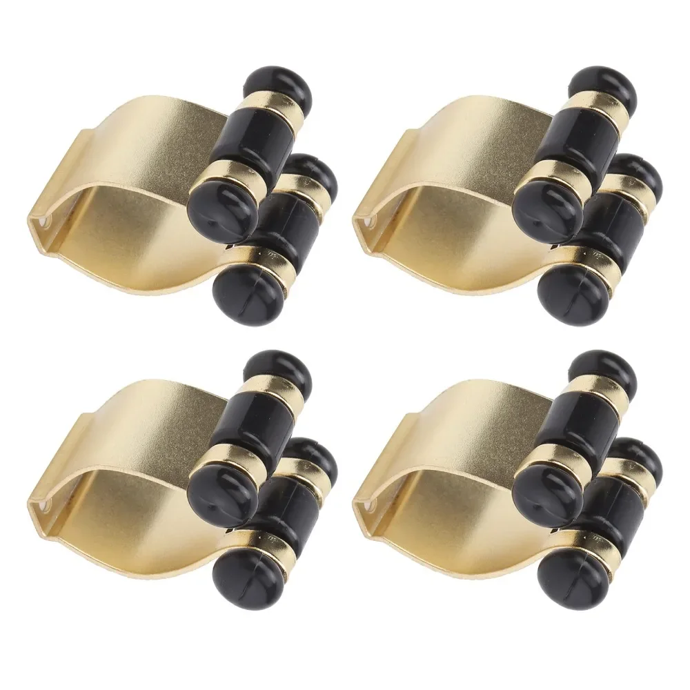 5PC Metal Billiards Cue Clip Gold Compact Portable Pool Cue Clip with Screw Holes Billiard Stick Holder Replacement Clip Snooker