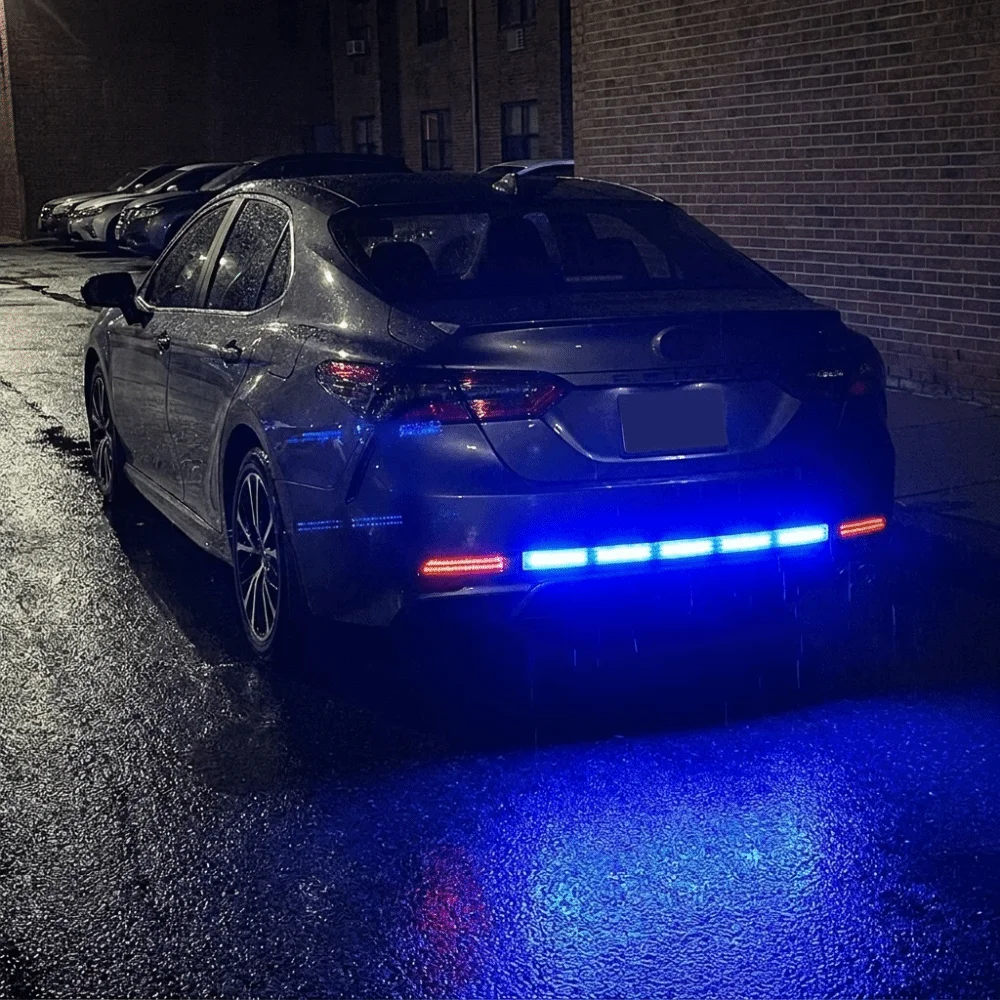 High Brightness LED Strobe Light Shock Resistant Waterproof Housing Flashing Beacon Bar Universal Fit Multiple Flash Patterns