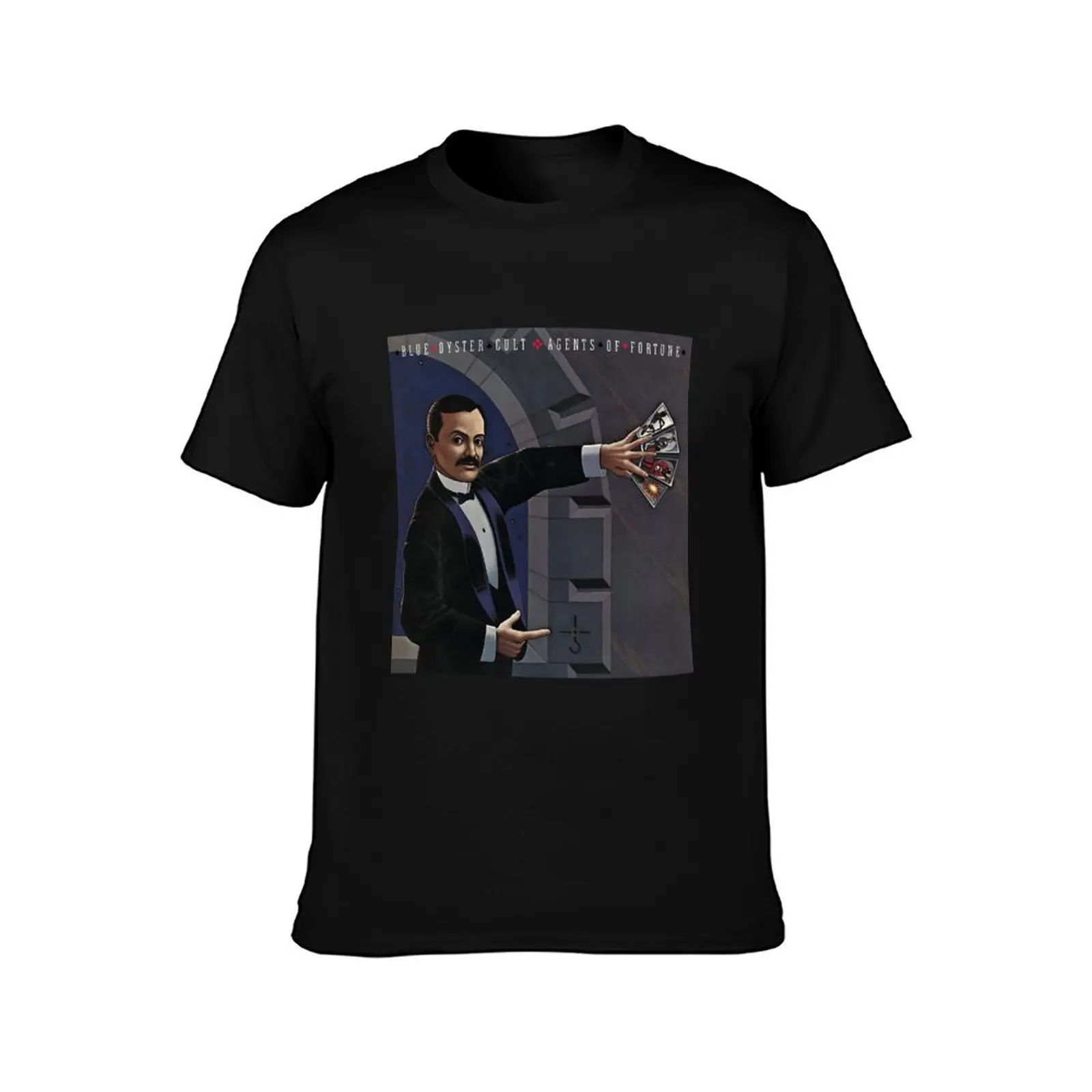 Men Blue Oyster Cult Agents of Fortun Fashion Raglan T-Shirt Basic Solid Color Casual Tee Shirt T-Shirt