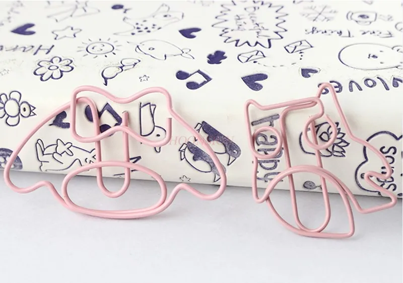 Cartoon Coruja Paper Clips, Marcadores bonitos, Rosa, Formas criativas, 10pcs