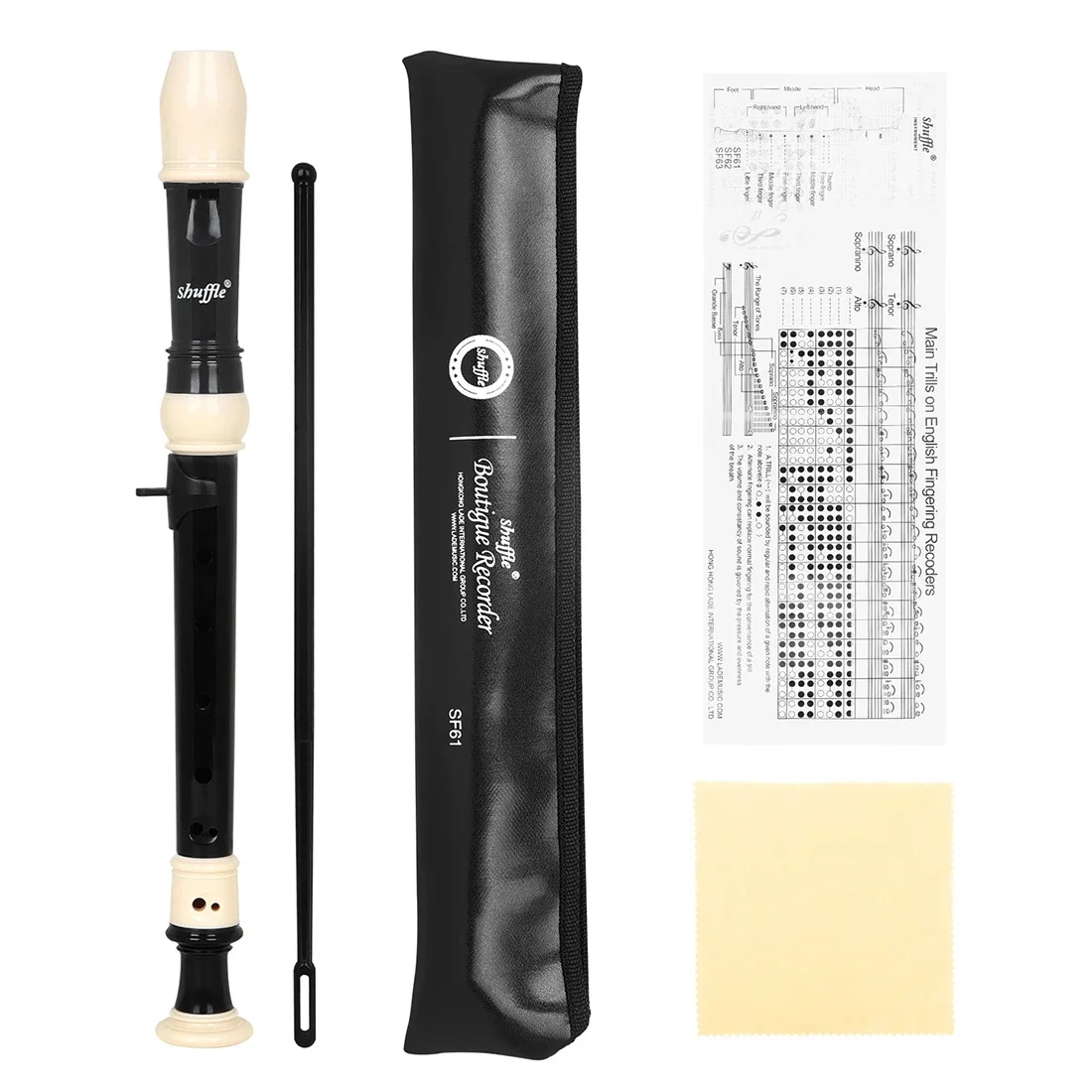 خلط 8 ثقوب الصينية العمودي الناي الكلارينيت ABS مسجل المبتدئين الاطفال آلة موسيقية الهدايا مع عصا تنظيف/القماش #2