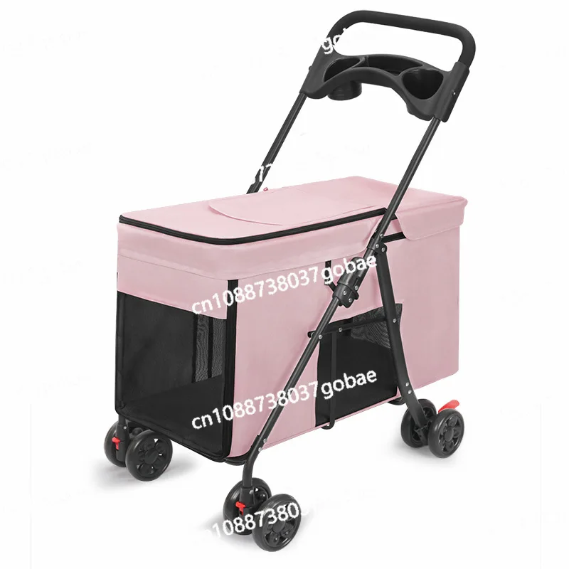 Medium and large dog pet cart Multifunctional foldable outdoor travel Large transportation Dog cart Portable