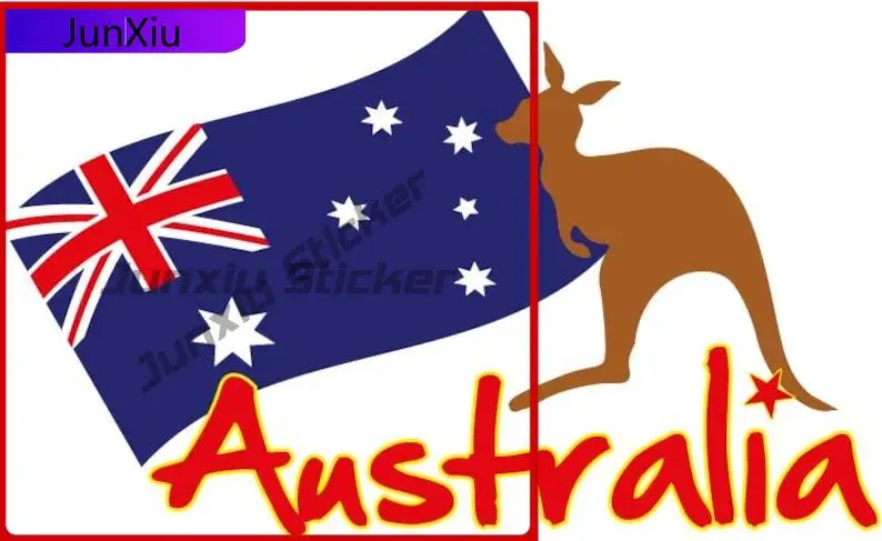

Australia Kangaroo Animal Flag Vinyl Sticker Car Bumper Scratch-proof Accessories Decal Decals Front Bumper Sticker Funny Sticke
