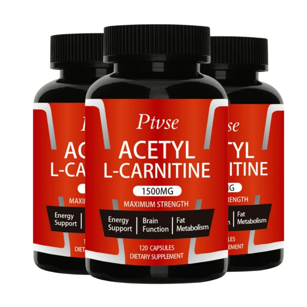 Acetyl L-Carnitine Capsule Supports Memory Focus Increase Body Performance Metabolic Energy Fitness Exercise Dietary Supplement