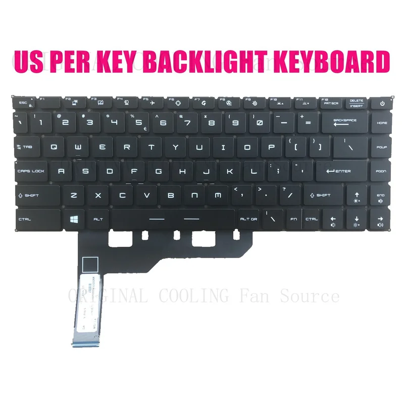 R+  US Per Key backlit keyboard for MSI GP66 Leopard 10UE/10UG/10UH(MS-1542)