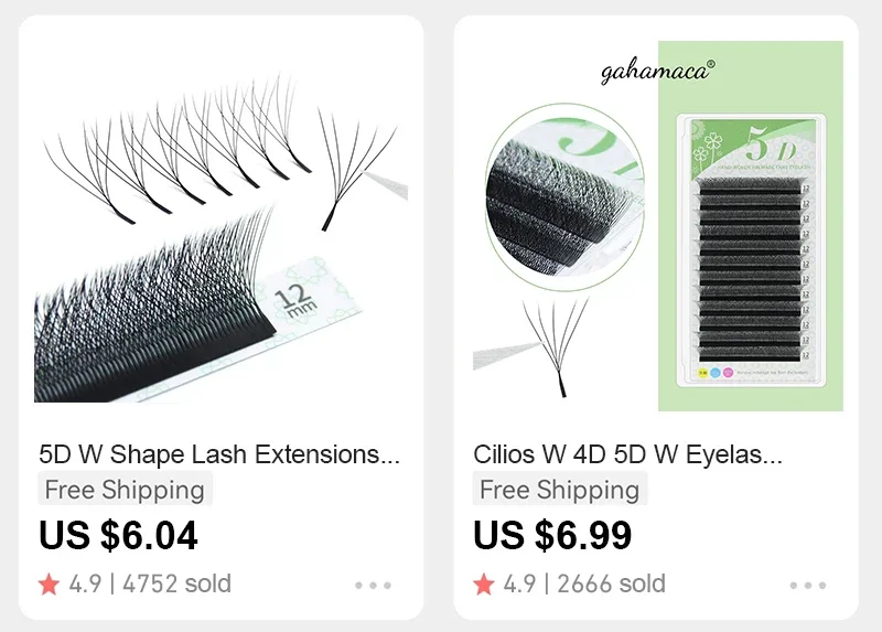 GAHAMACA Classic Individual Eyelash C/CC/D Curl Premade Classic Lashes Extensions Natural Soft Faux Cils Professional Cosmetics