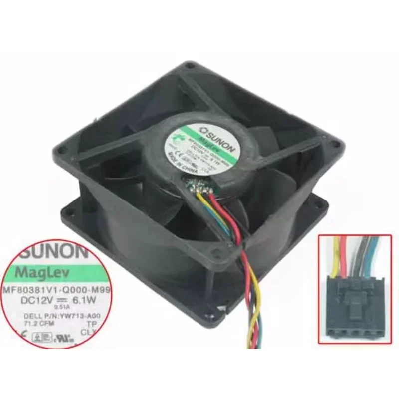 SUNON MF80381V1-Q000-M99 Server Cooling Cooling Fan DC 12V 0.51A 6.1W 80x80x38mm