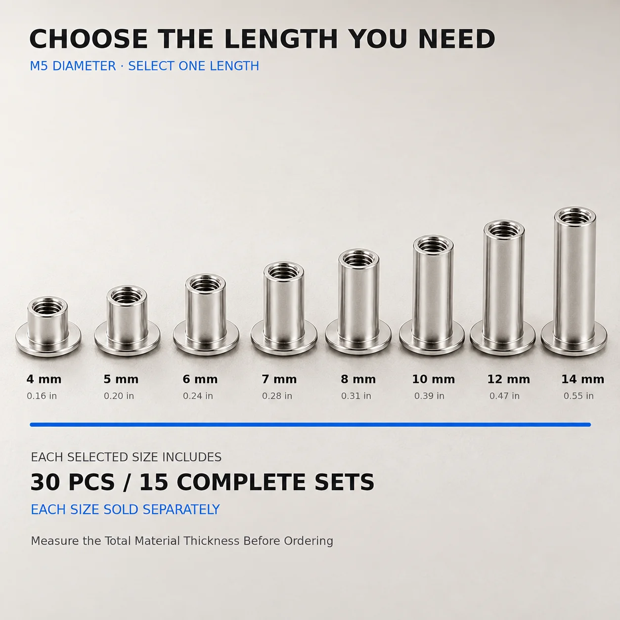 30pieces/15sets of stainless steel Chicago screws,rivets, leather bags,belts, photos,scrapbooks,photo albums,book pillars,rivets
